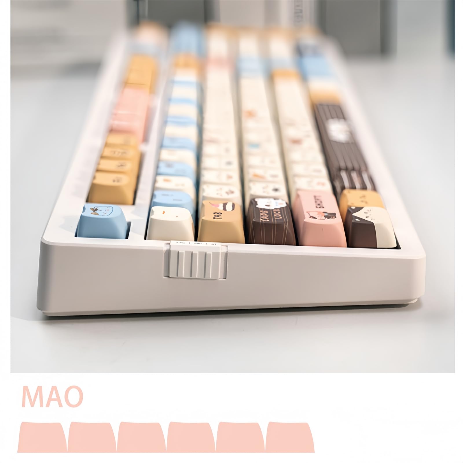 Amazon.com: FKZ Cute Cat Keycaps,Mao Profile Kawaii Kitten-Shape